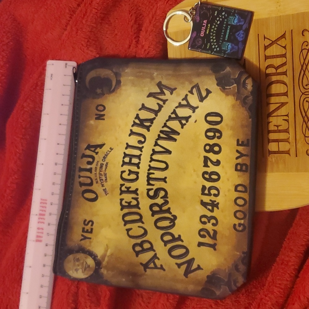 Ouija Zippered pouch and keychain New in plastic
